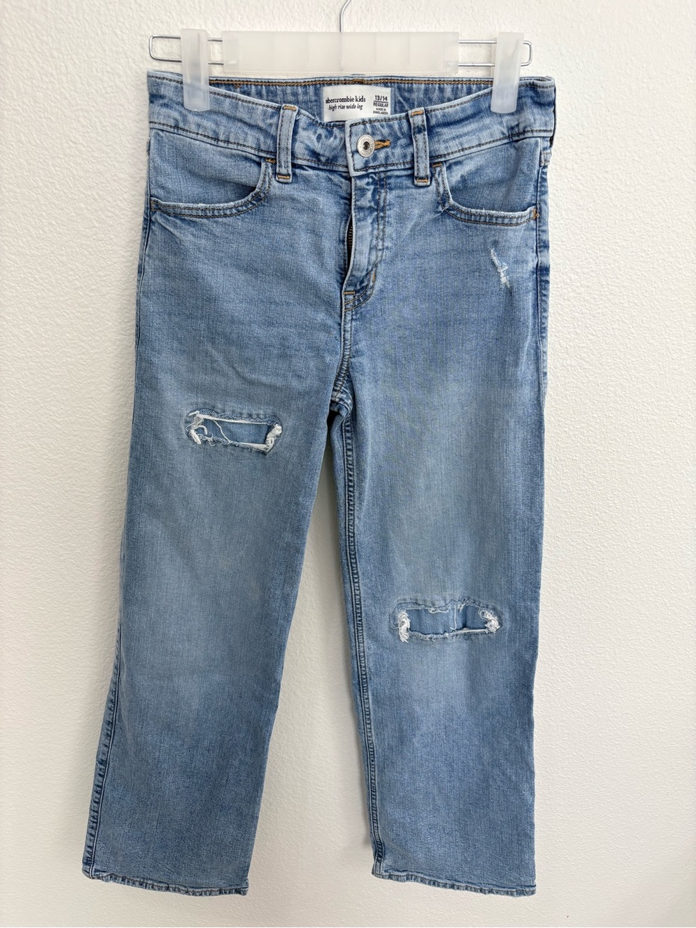 Abercrombie Kids - Girls High Rise Wide Leg Jeans 13/14 Regular